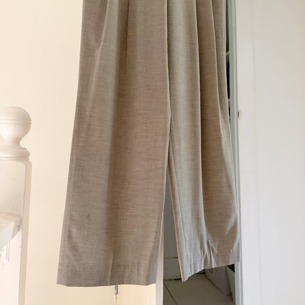 The Frankie Shop Gelso Pleated Trousers in Taupe Melange NWT Size S
