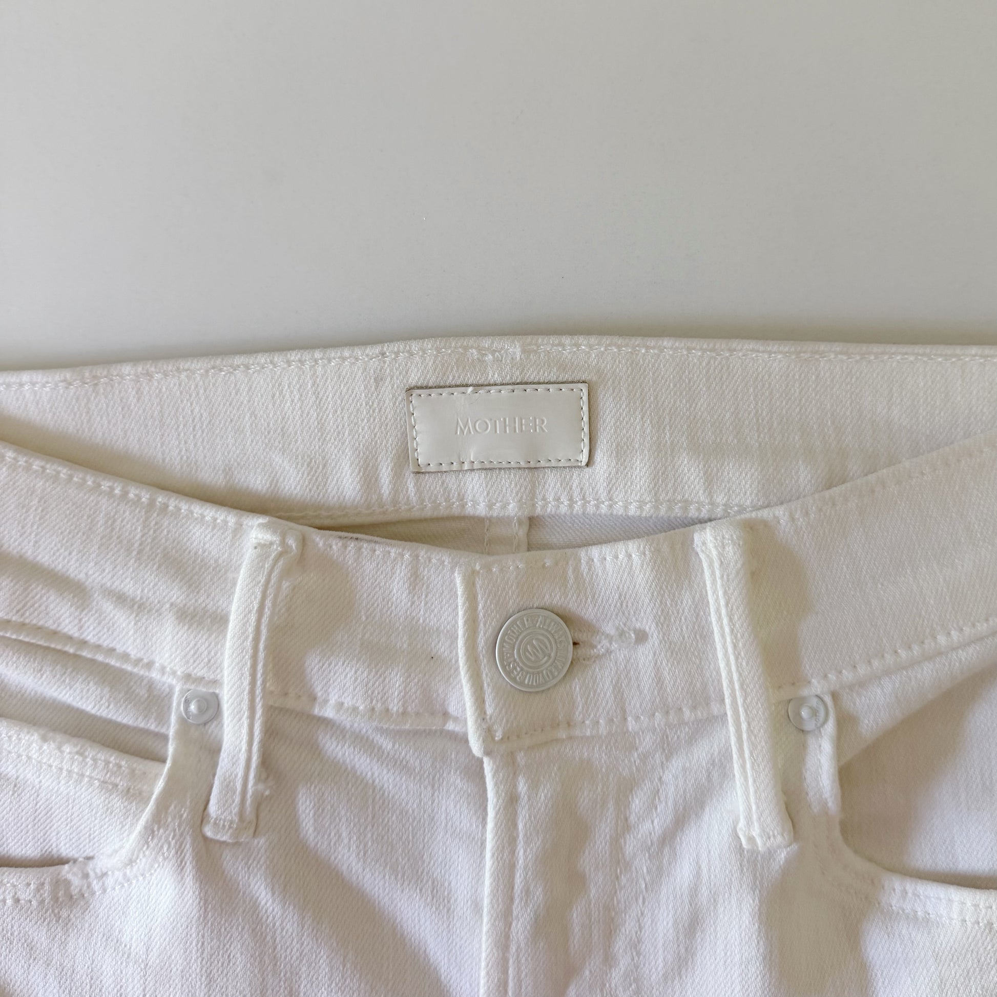 Mother The Stunner Zip Bunny Snip Capri Jeans Fairest Of Them All Size 24