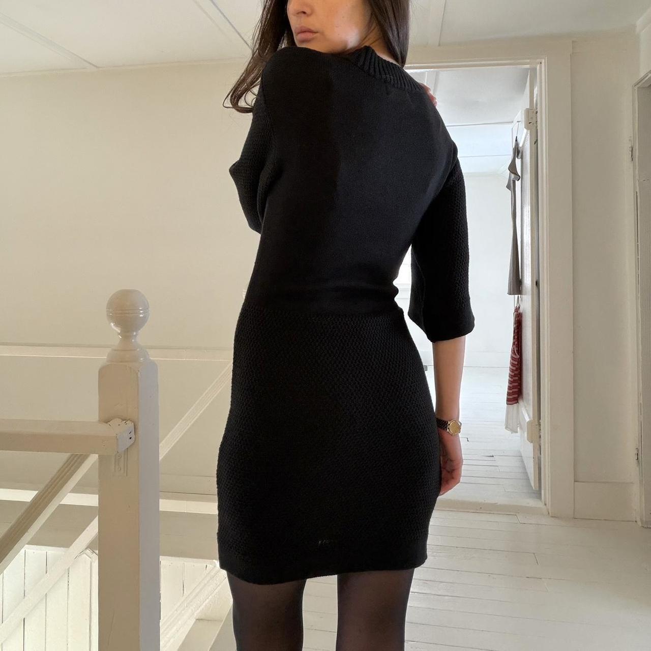 MinkPink Florish Seed Stitch Mini Sweater Dress in Black NWT Size XS