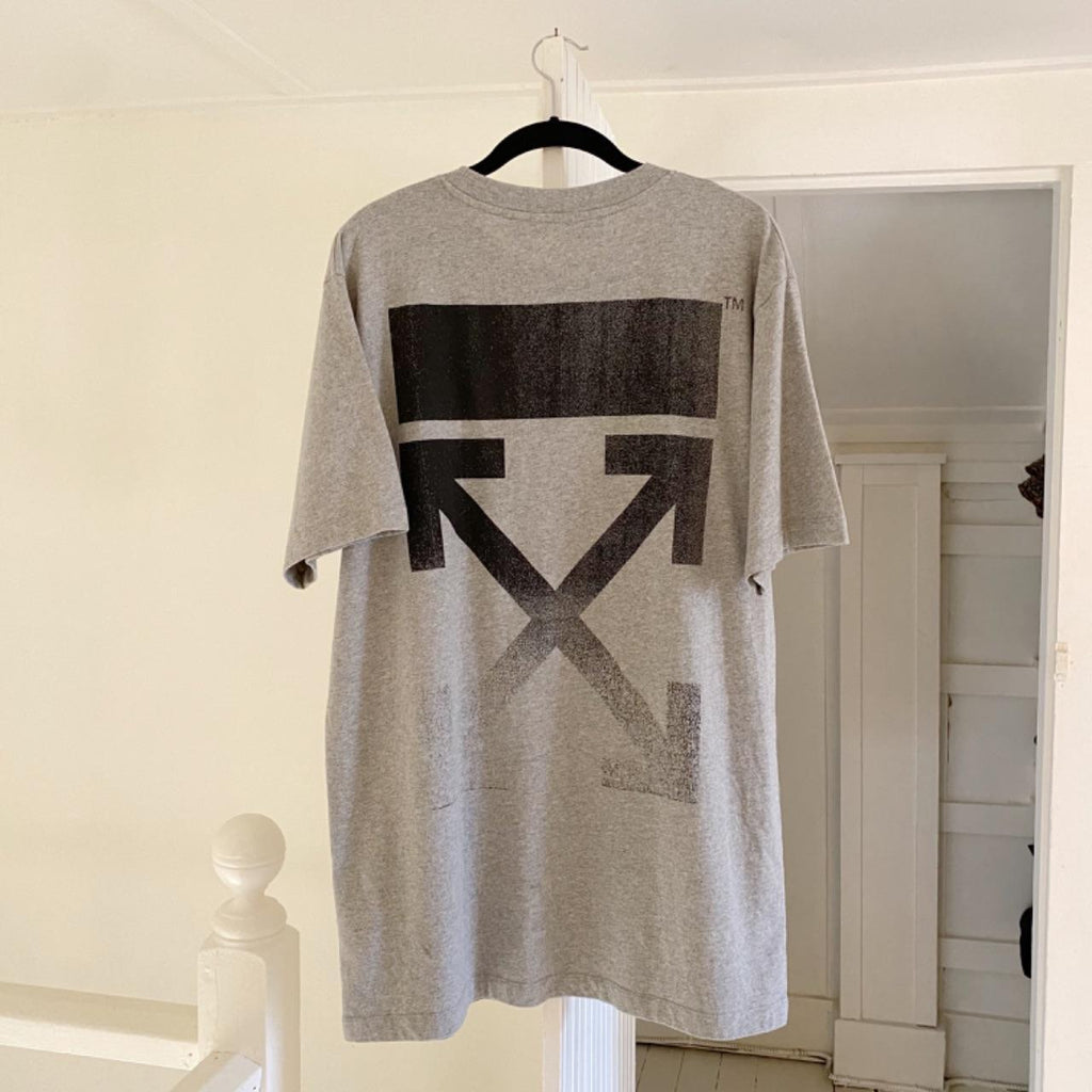 Off-White Degrade Arrow Slim Tee in Grey Size Mens XL