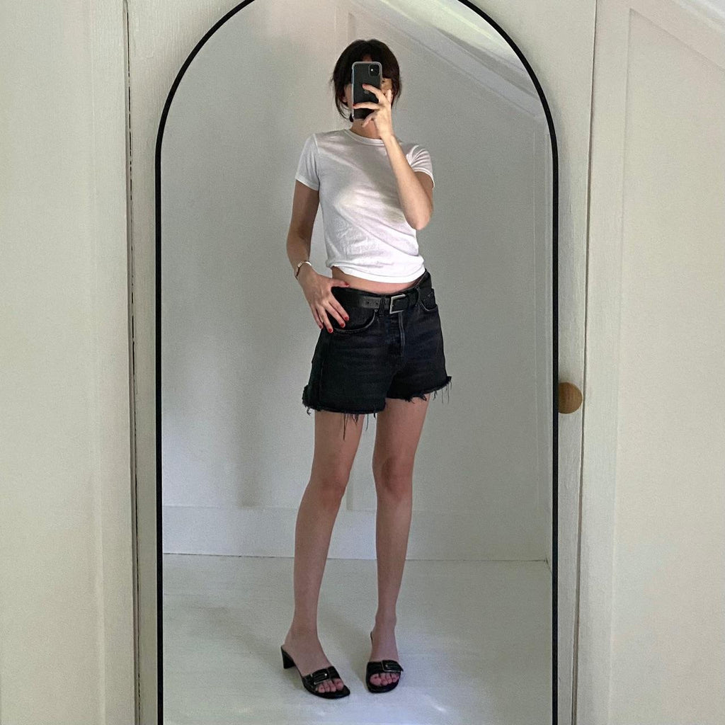 Reformation Jeans Dixie High Rise Jean Short in Pacific Size 28