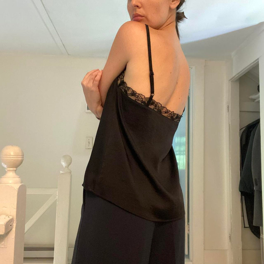 La Petite Étoile Paris Lace Trim Satin Camisole Size 1