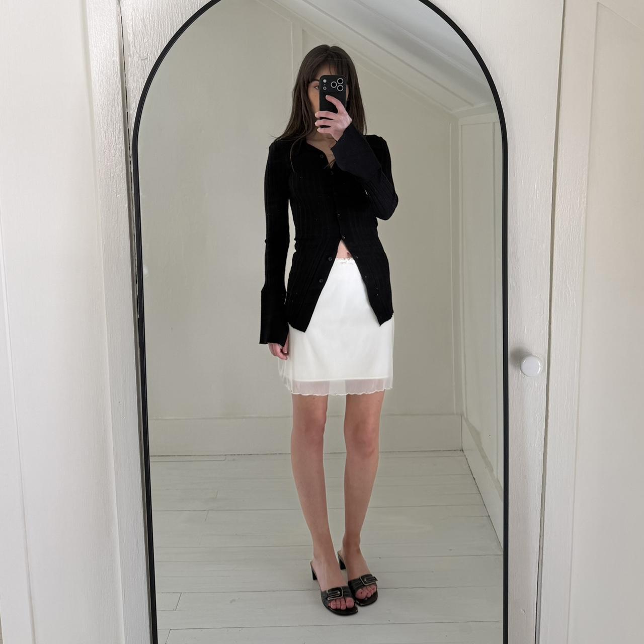 Brandy Melville Ciara Mesh Overlay Mini Skirt OS