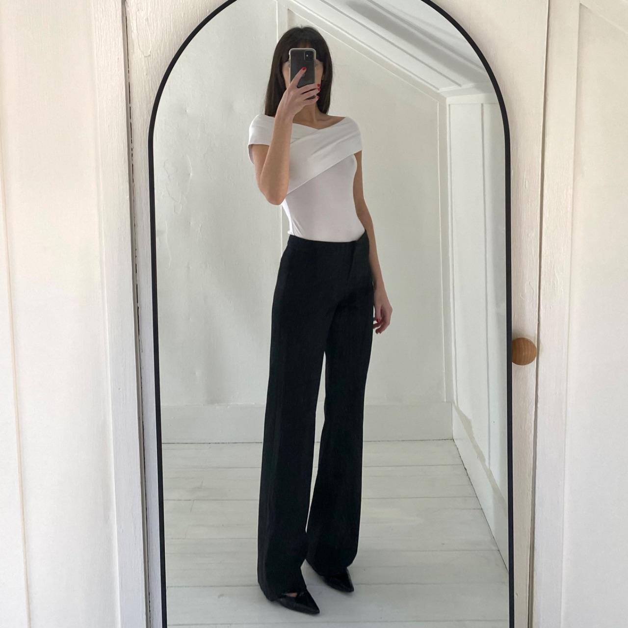 Theory Kellay Ribbed Viscose Crossover Off Shoulder Top Size P