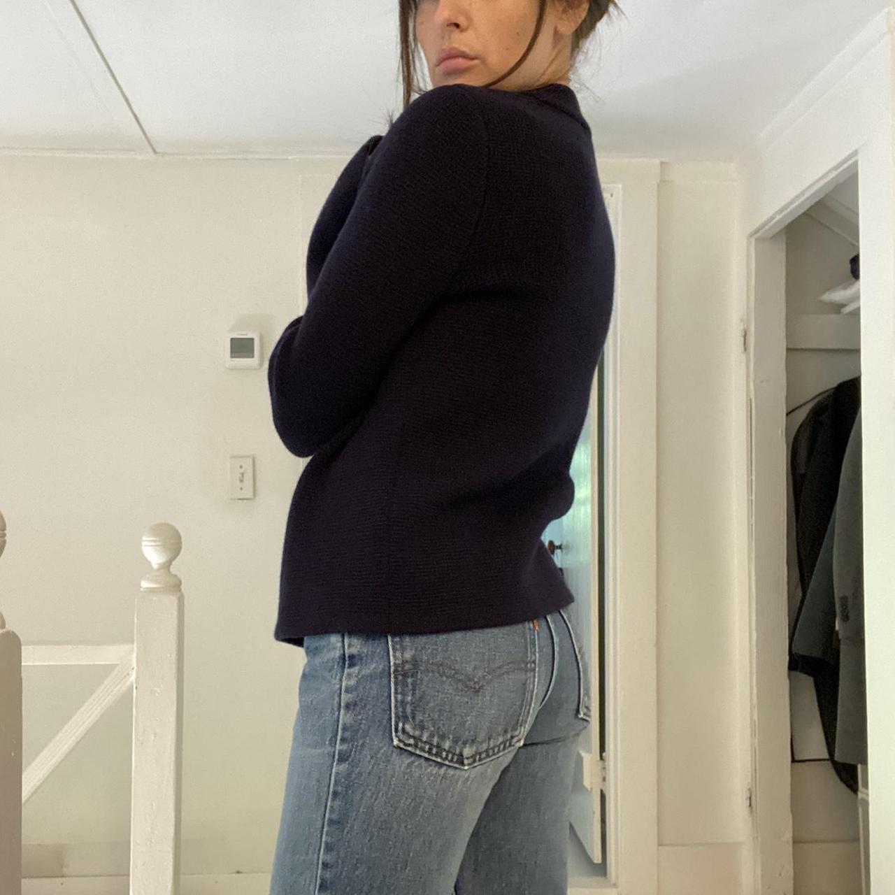 Boden Claudia Cotton Wool Cropped Cardigan in Navy Size 6