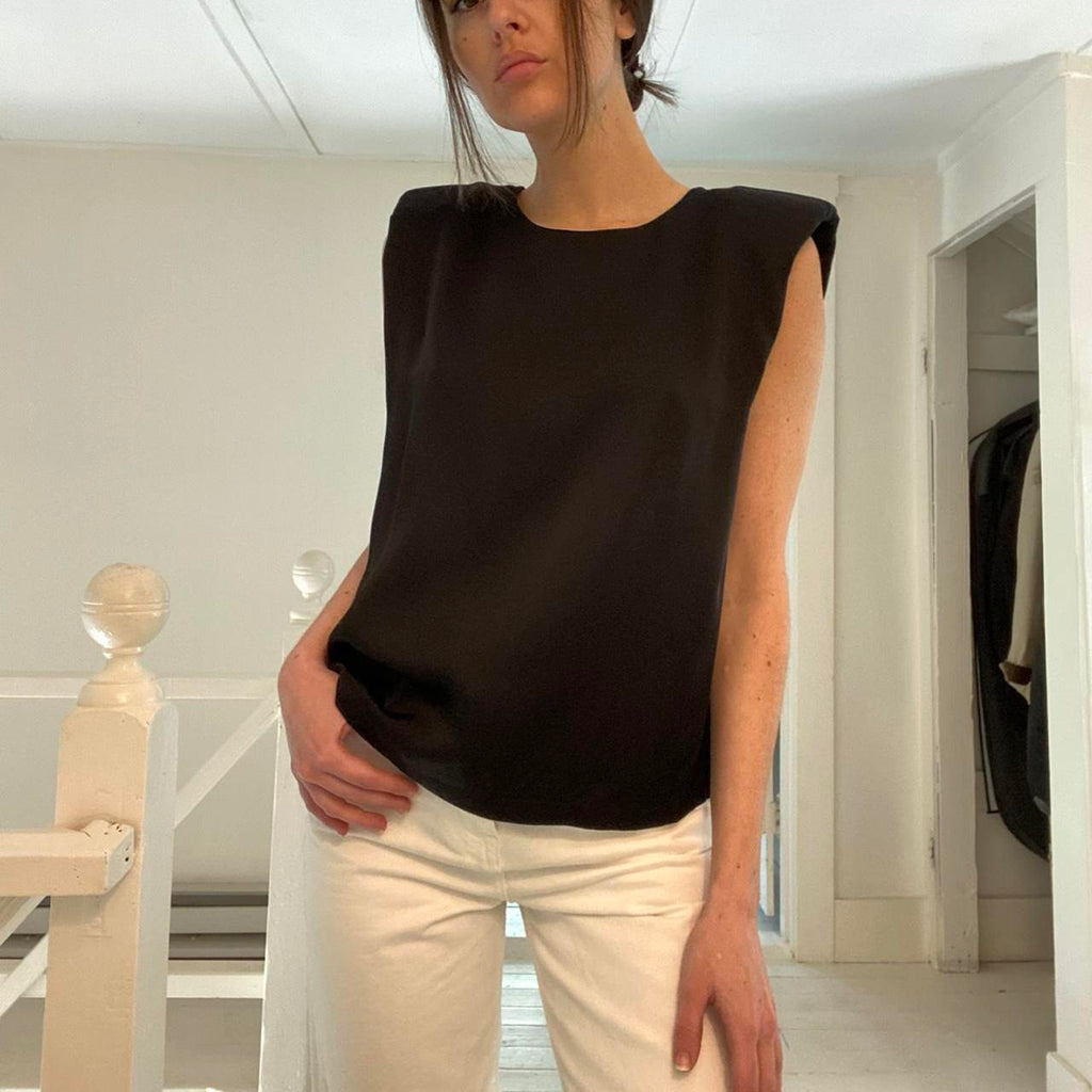 The Garment Satin Open Back Secretary Muscle Tee Size 1