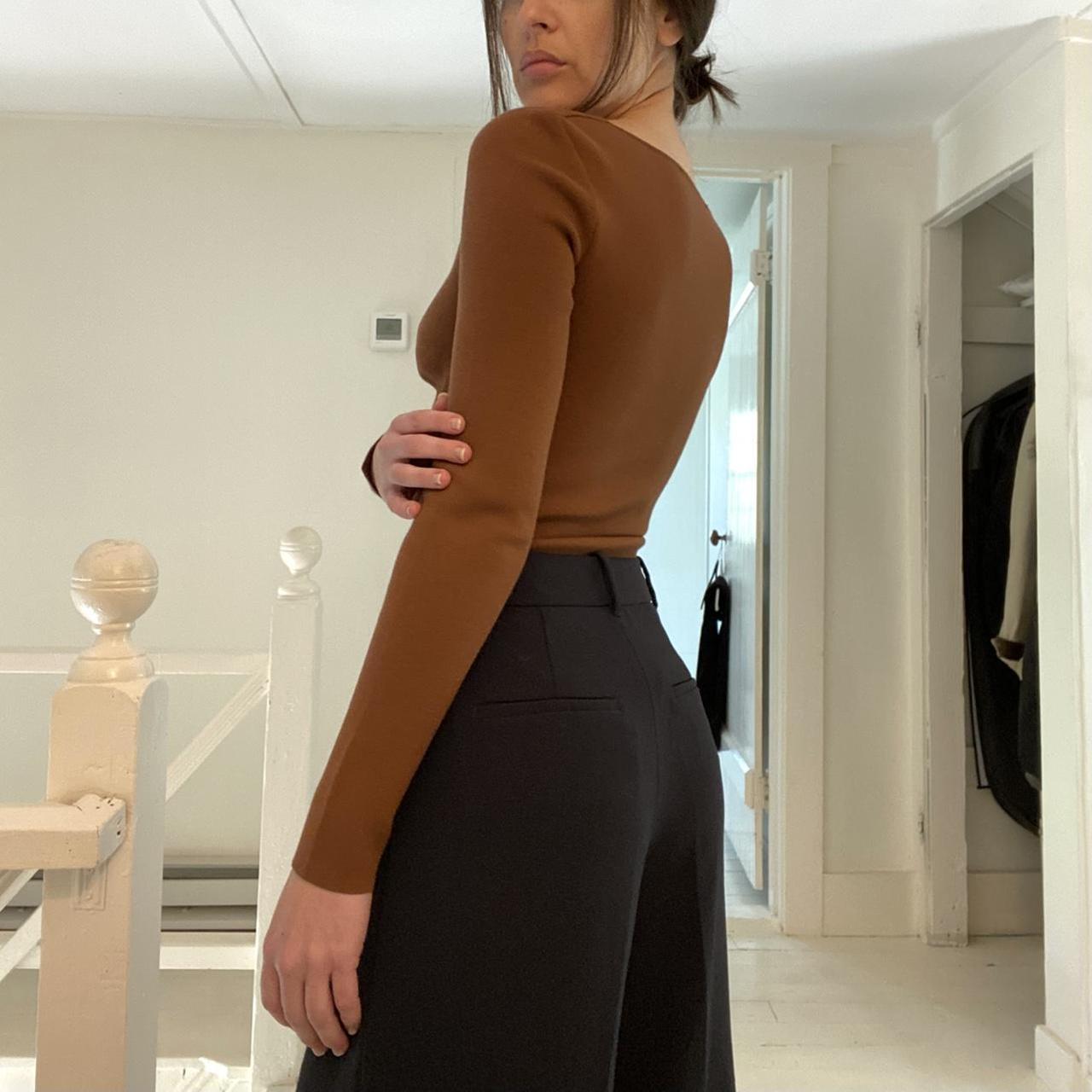 Zeynep Arcay Princess Knit Bodysuit in Brown Size 2