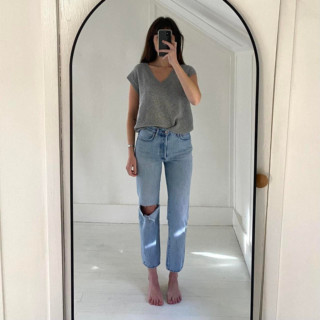 Citizens of Humanity McKenzie Distressed Curved Straight Jeans Blazing Star 24