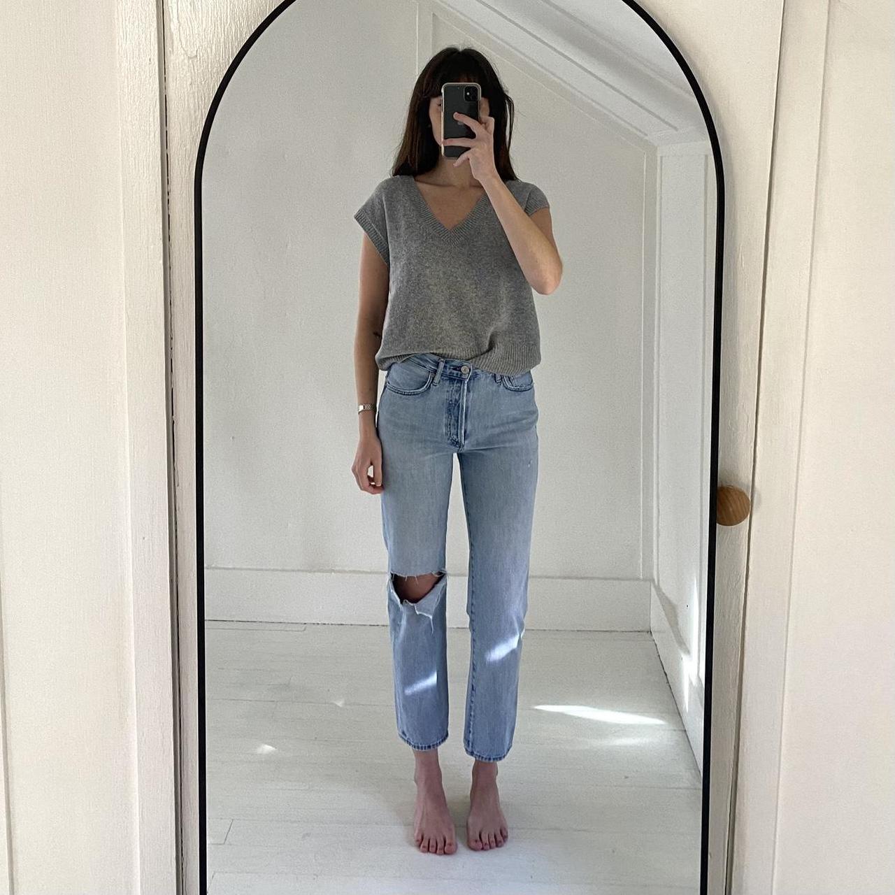 Citizens of Humanity McKenzie Distressed Curved Straight Jeans Blazing Star 24