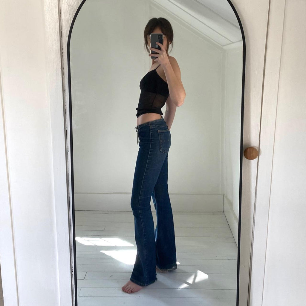 Mudd Jeans Vintage Y2K Lace Up Boot Cut Jeans Size 3