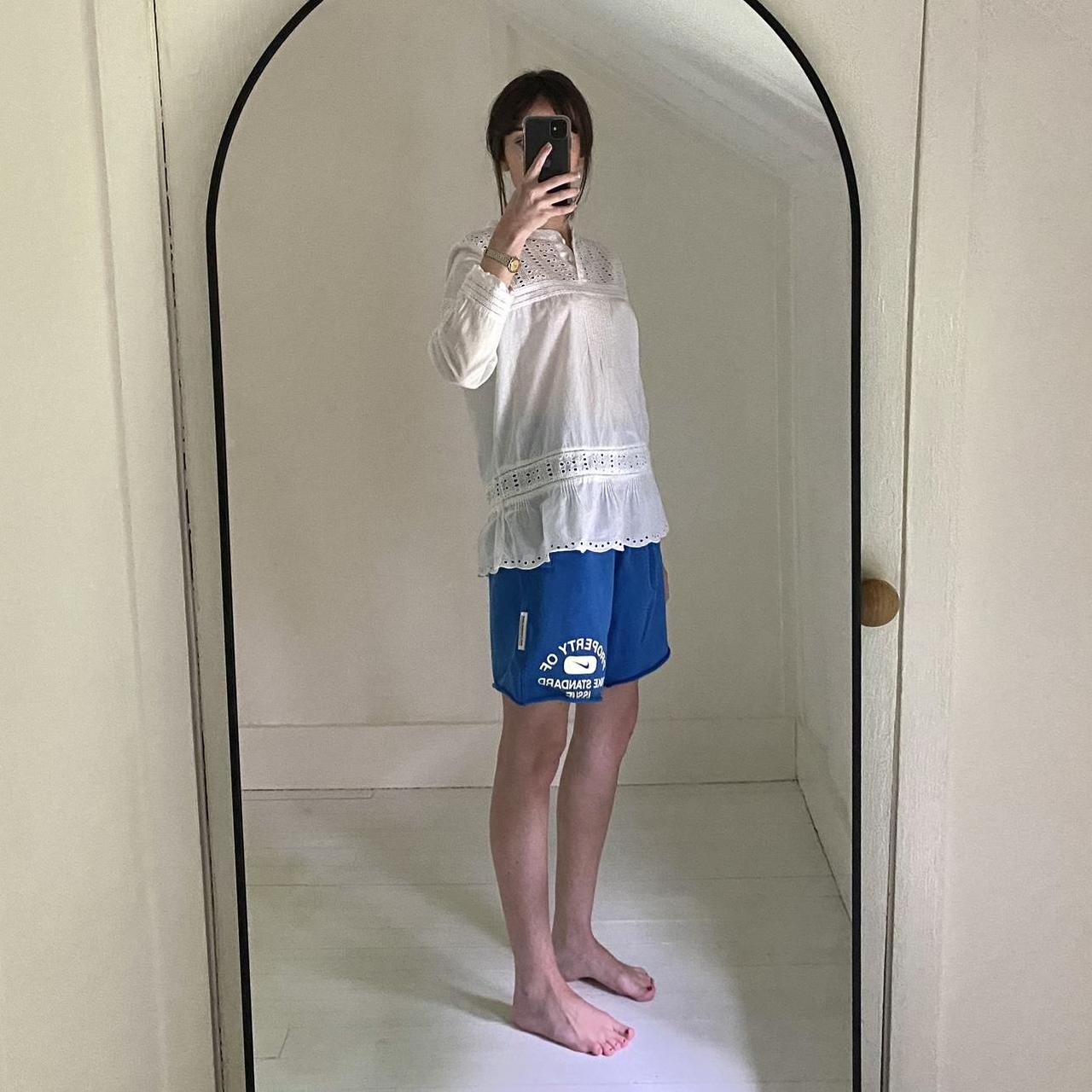 J. Crew Long Sleeve Eyelet Popover Shirt Size 8