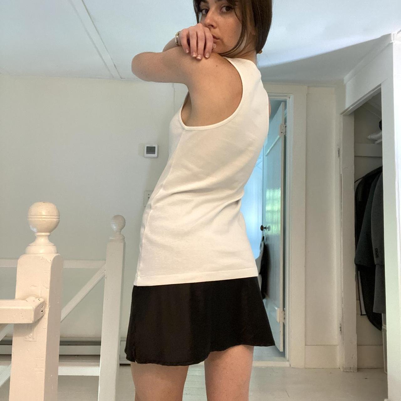 Helmut Lang Stacked Logo Tank Top in Chalk White Size S