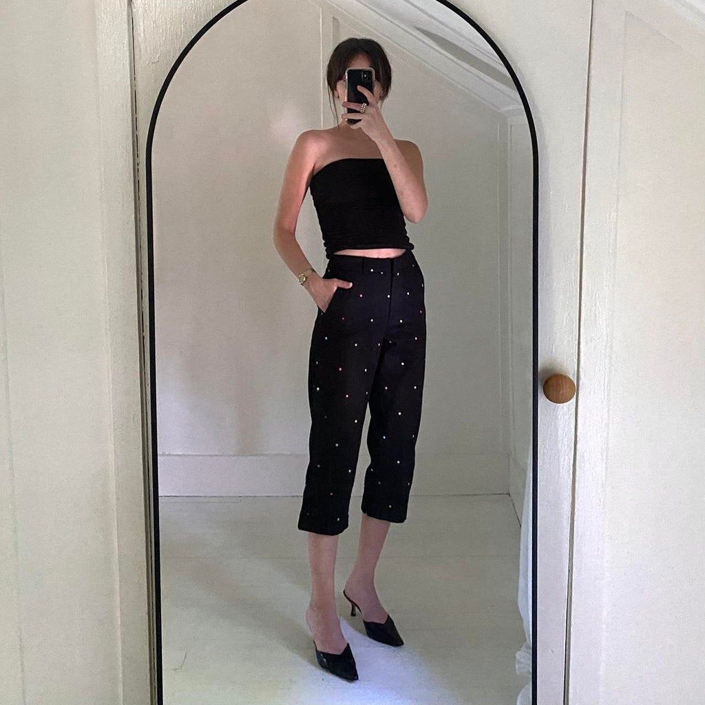 Briggs New York Rainbow Polka Dot Capri Pants Size 4P