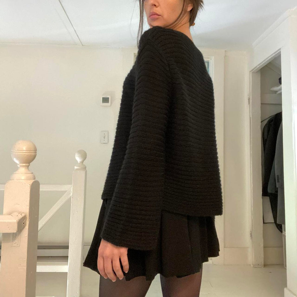 Magaschoni Wool Knit Poncho Cardigan Sweater Size M