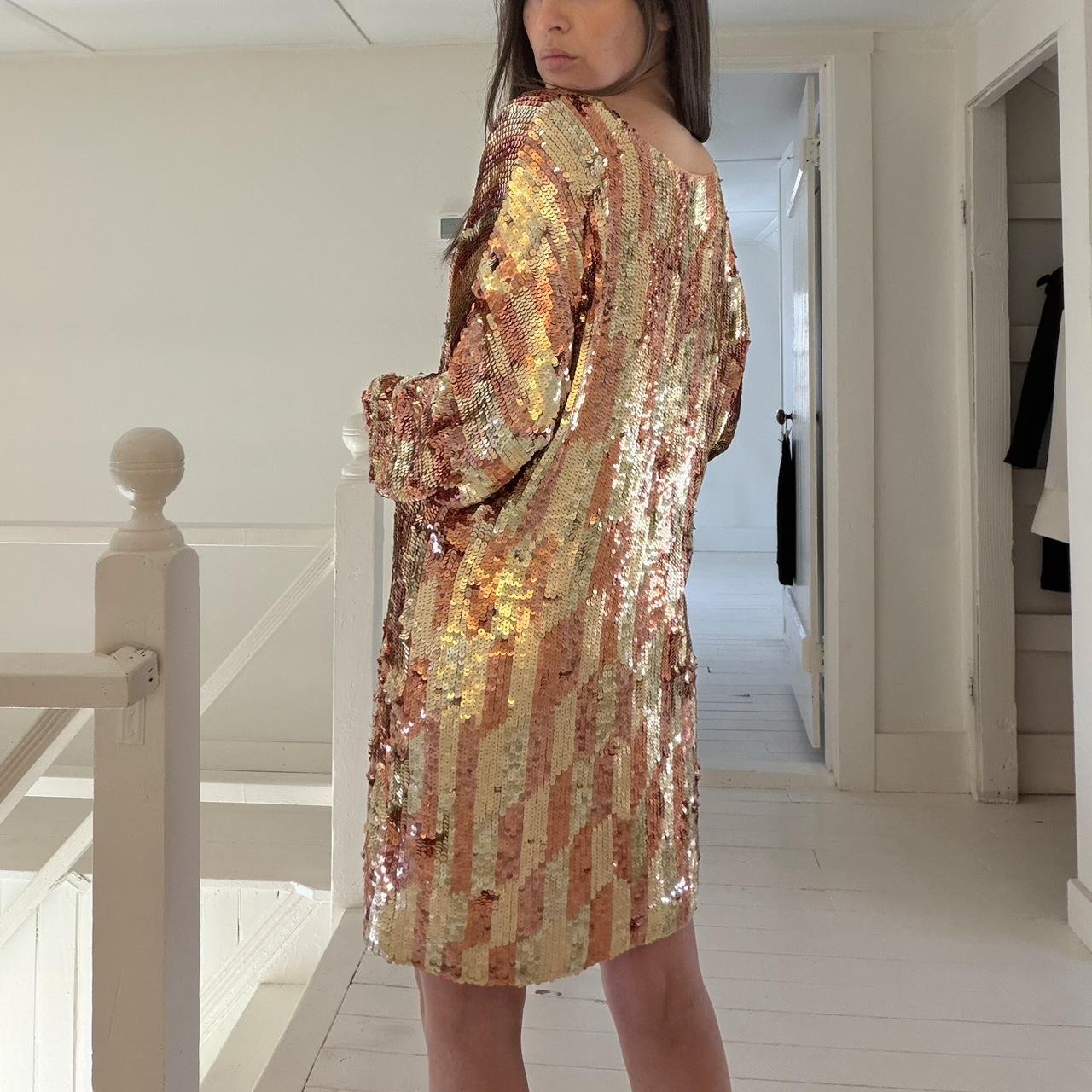 Jen’s Pirate Booty Boombox Sequin Mini Dress in Checkered Sunset Size XS/S