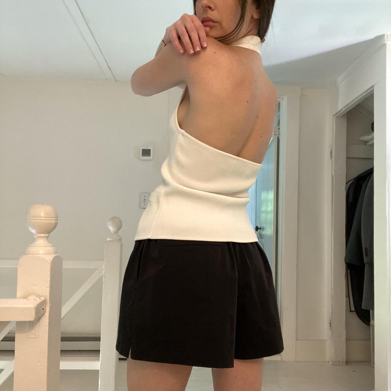 Misha Collection Bruna Halter Top Vest in Ivory Size S