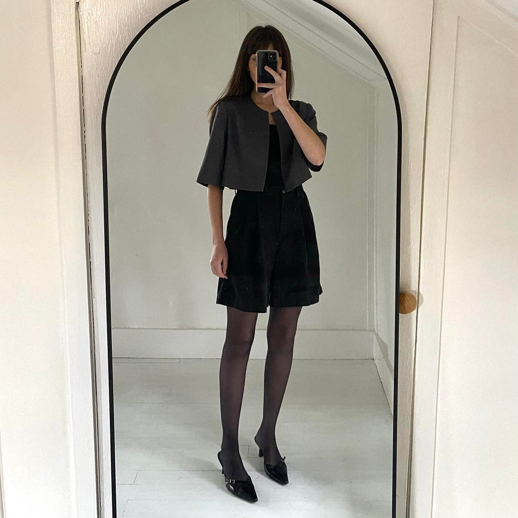 Calvin Klein Cropped Cape Blazer in Smoke Size XS/S