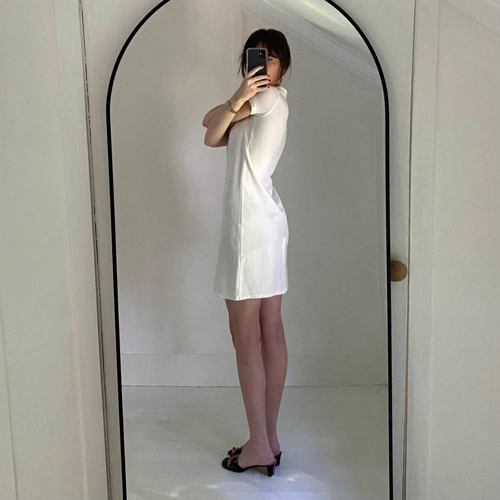 Brandy Melville Paula Polo Mini Dress in White Size XS/S