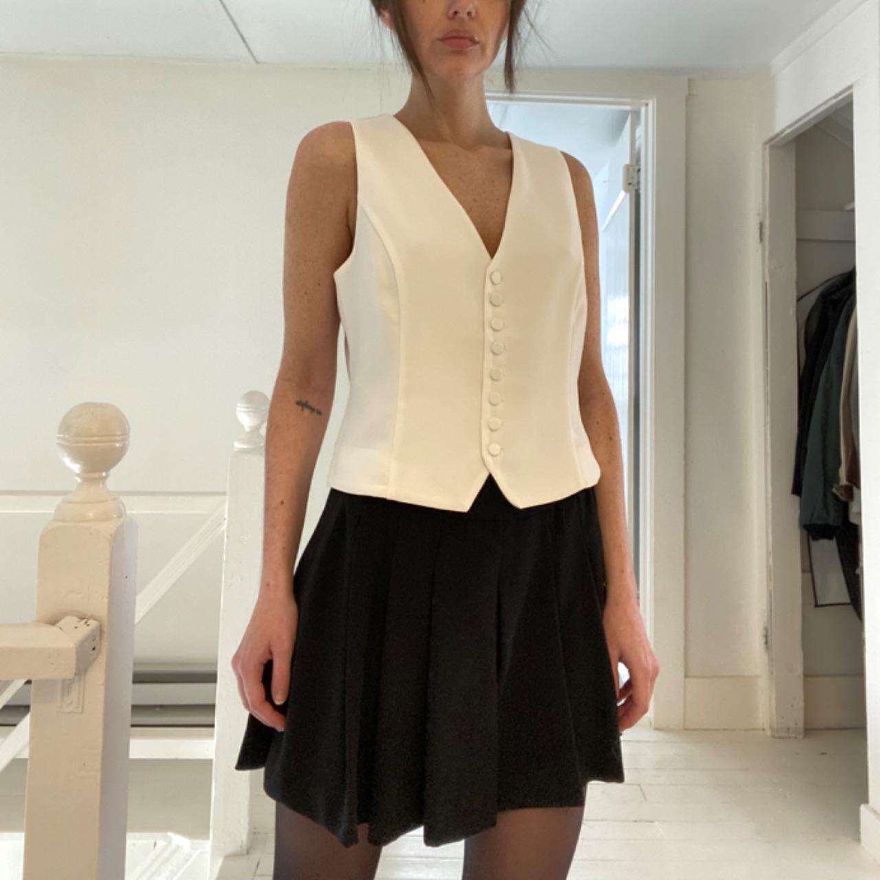 J. Crew Slim-Fit Tuxedo Vest in Ivory City Crepe NWT Size 2