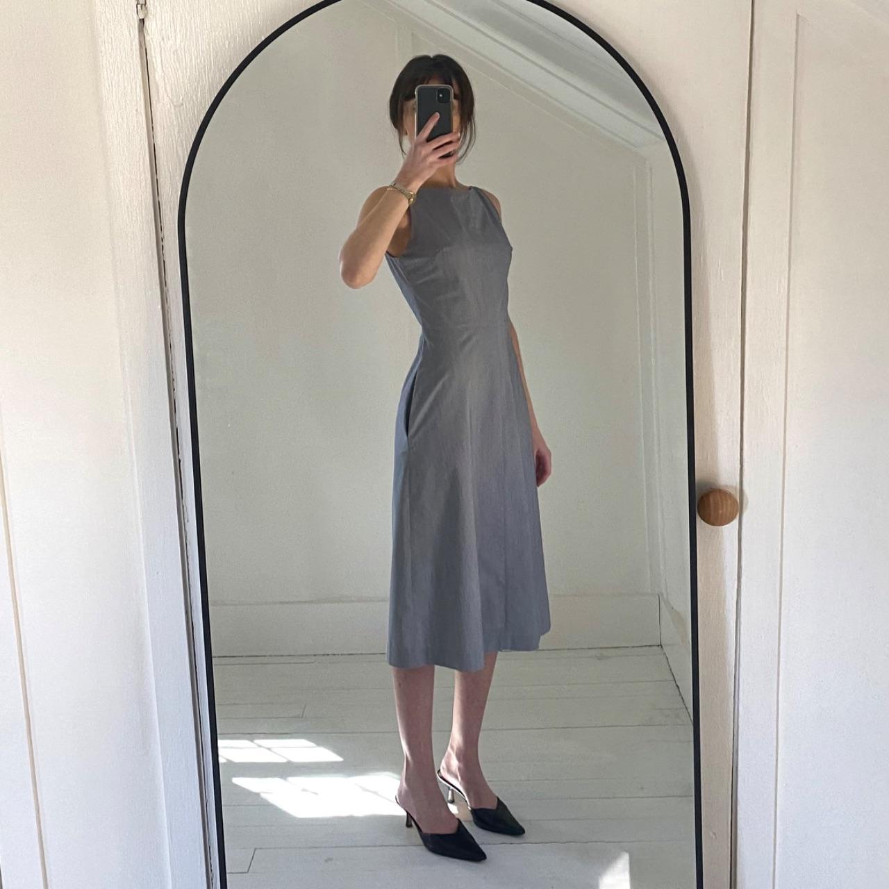 Express World Brand Vintage 90s High Boat Neck Midi Dress Size 1/2
