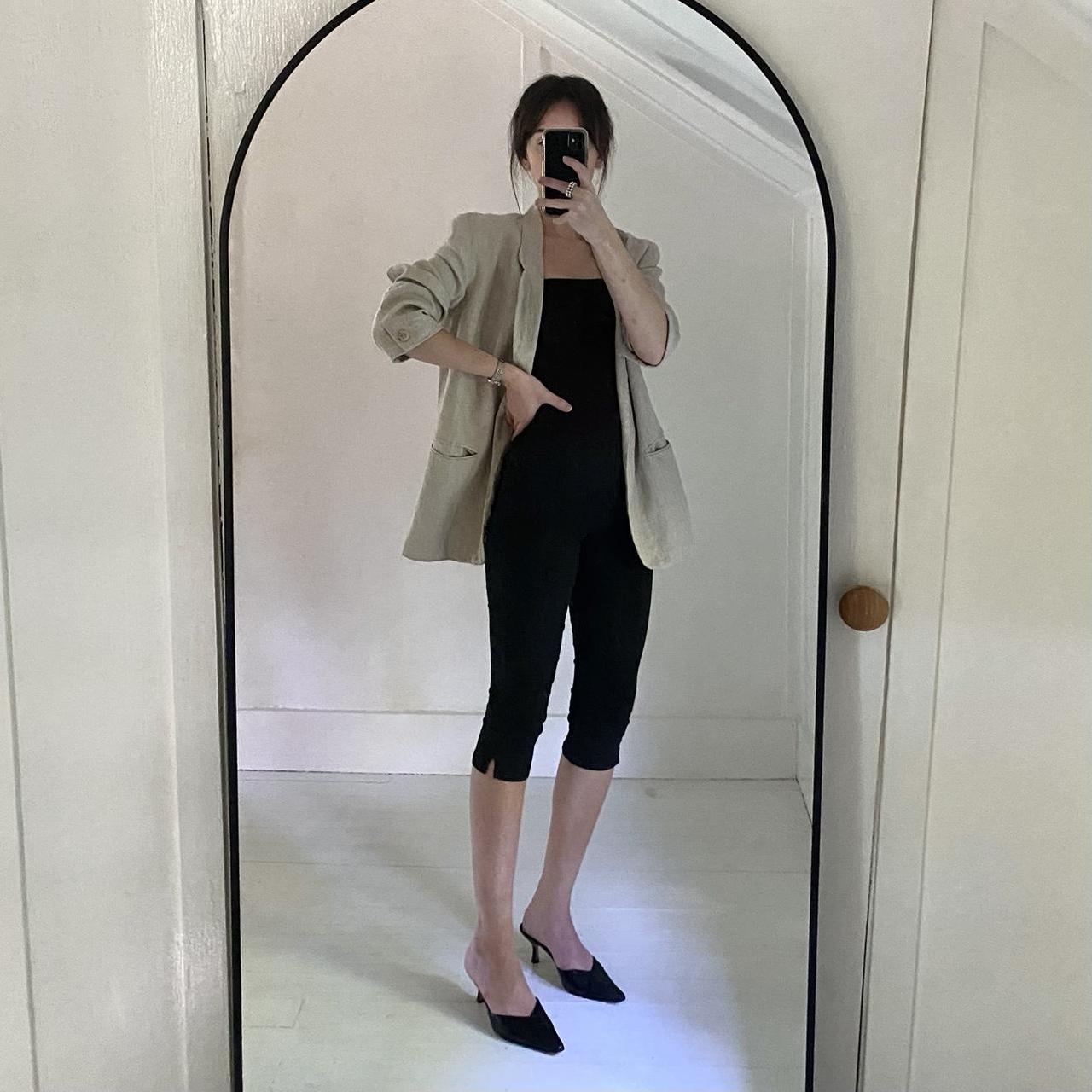 International Scene Vintage 90s Linen Blazer Jacket Size 7/8