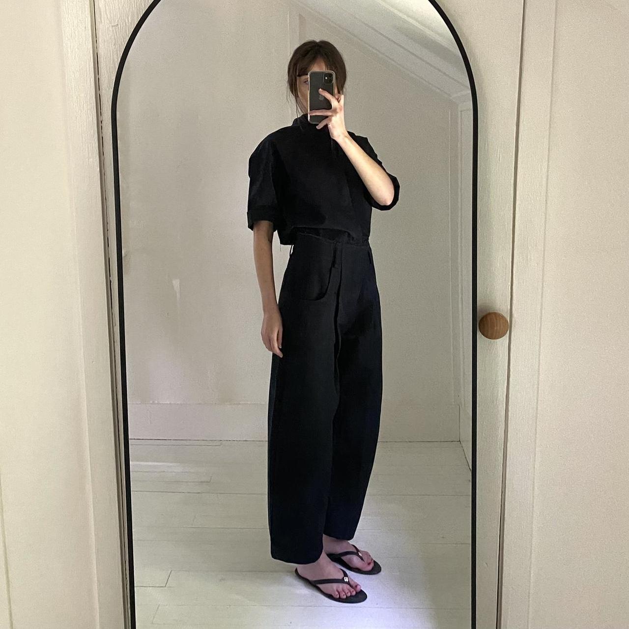 Rivet Utility New Yorker Canvas Mandarin Collar Jumpsuit in Navy NWT Size M