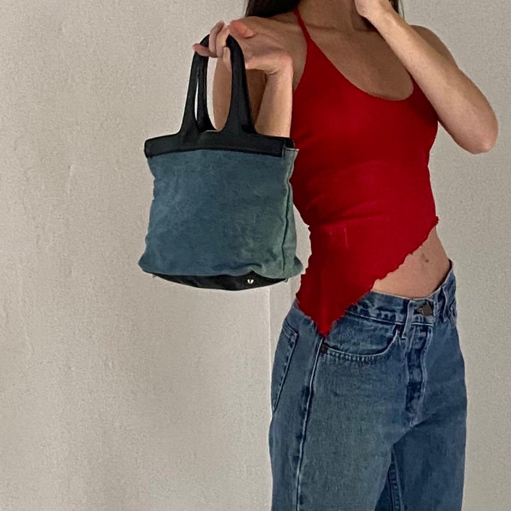 Saks Fifth Avenue Vintage Y2K Denim Handbag