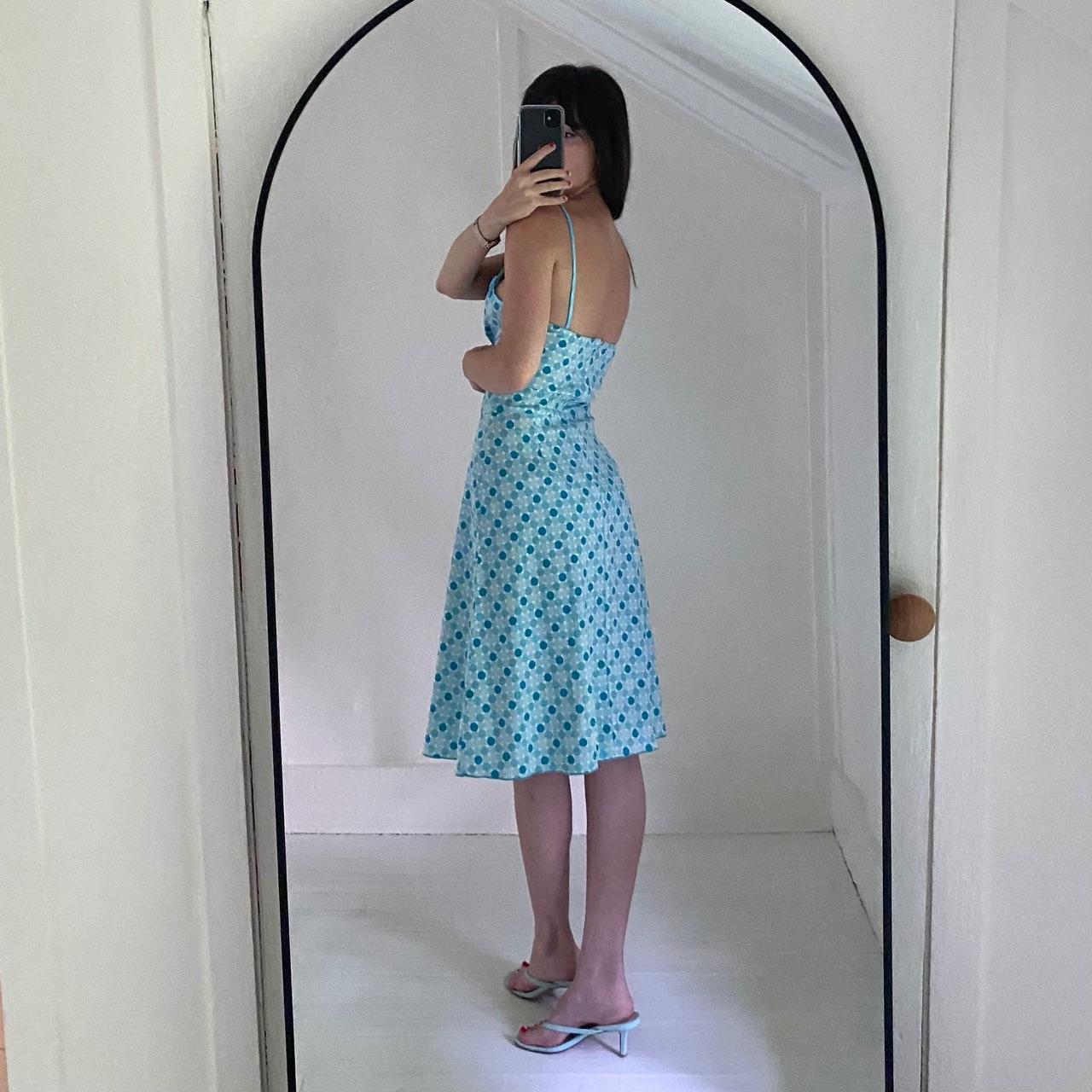 Zinc Vintage 90s Mod Printed A-Line Midi Dress Size 11