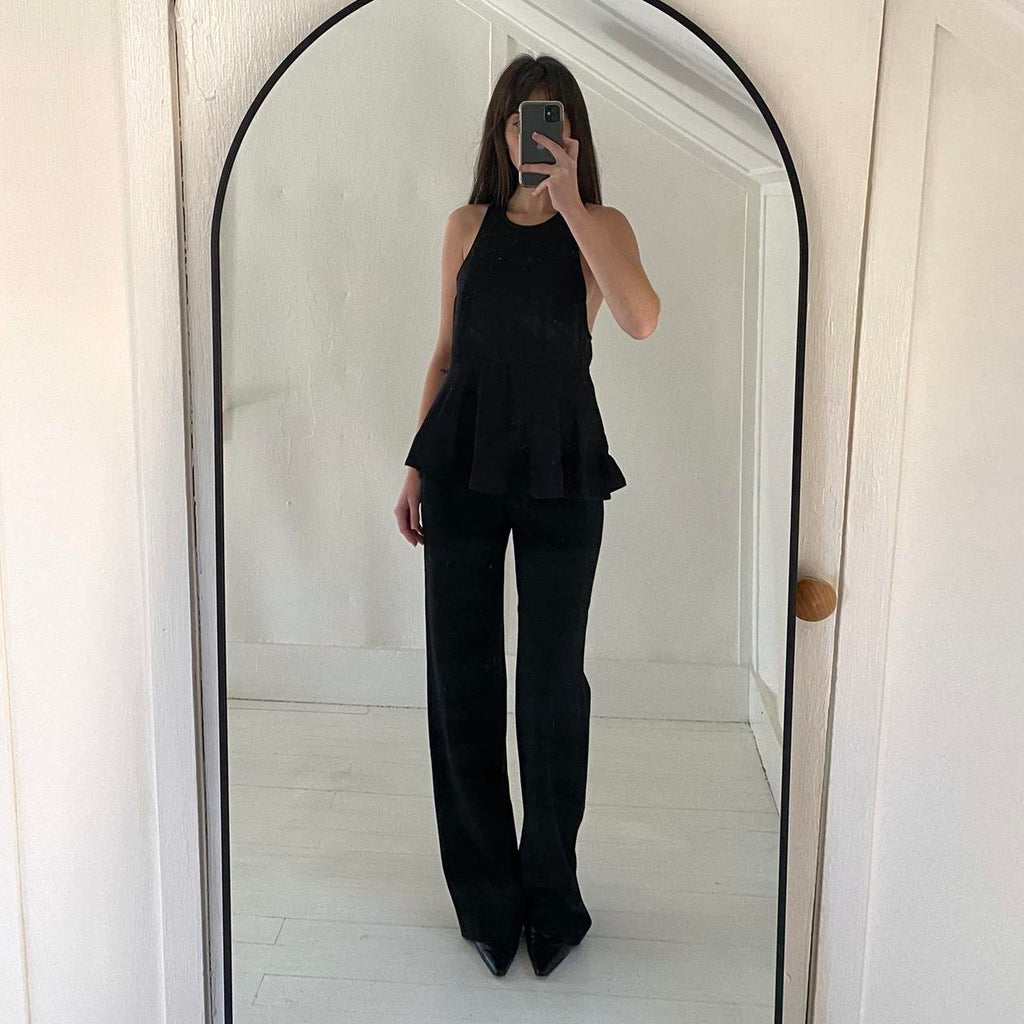 Silence + Noise / Urban Outfitters Satin Peplum Camisole Top Size M