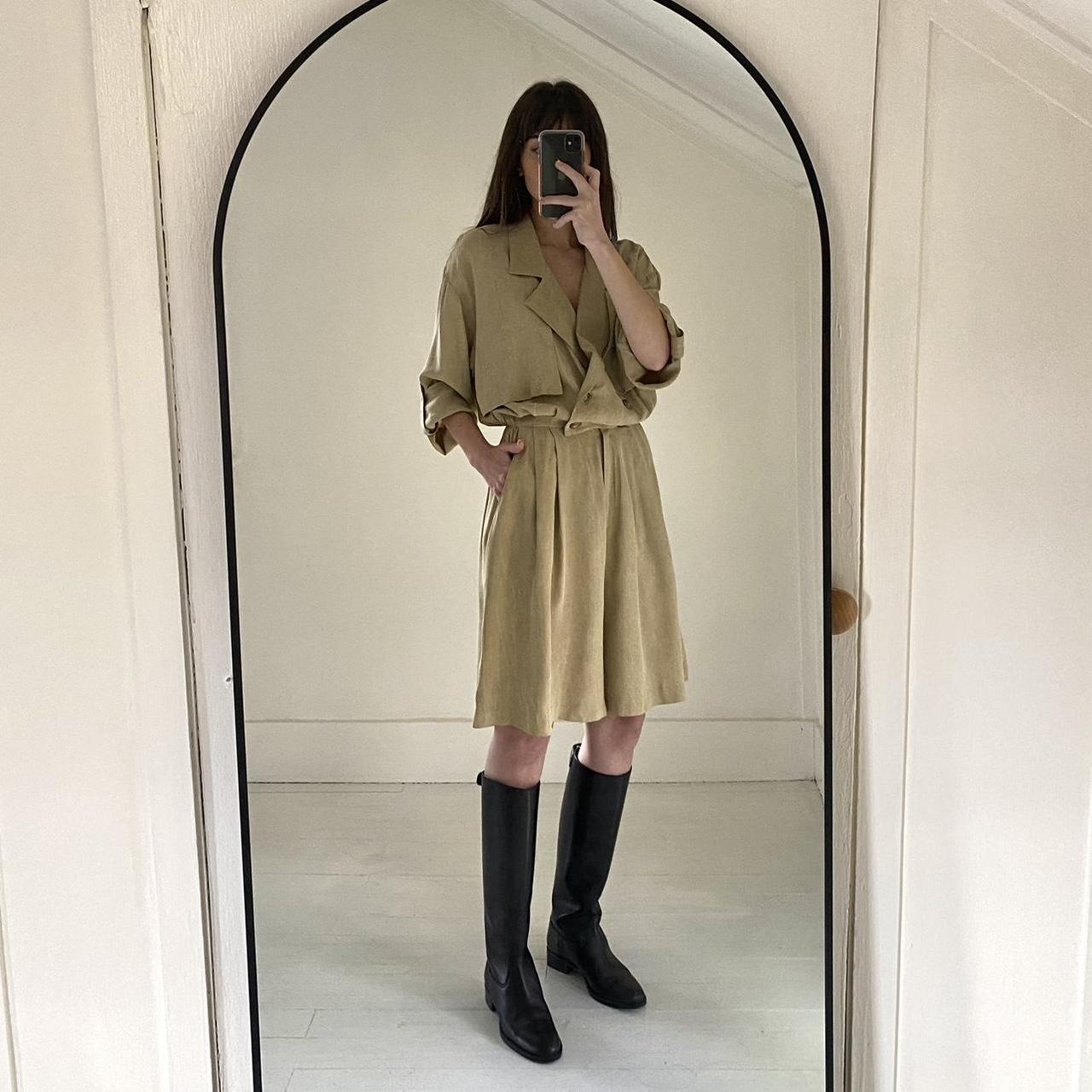 Dawn Joy Vintage 80s Double Breasted Trench Romper Size 13-14