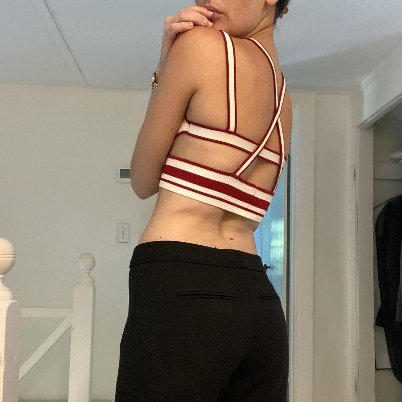 Hanwen New York Ribbed Knit Fitted X Bra Top Size XS