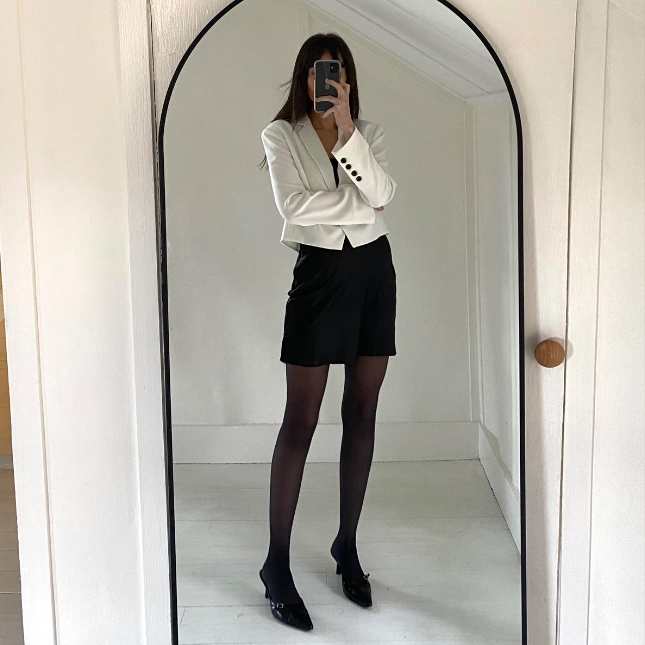 Fleur Du Mal Cropped Blazer Jacket in Spring Ivory Size 4