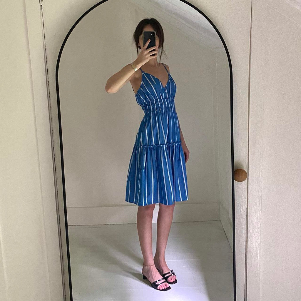 Rails Carmen Poplin Mini Dress in Boiro Stripe NWT Size M