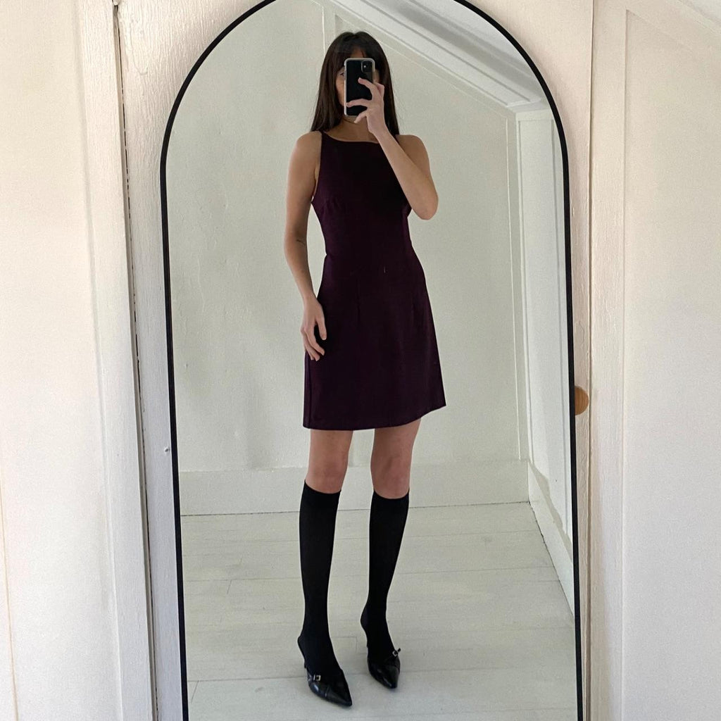 XOXO Vintage Y2K Boat Neck Mini Dress Size 7