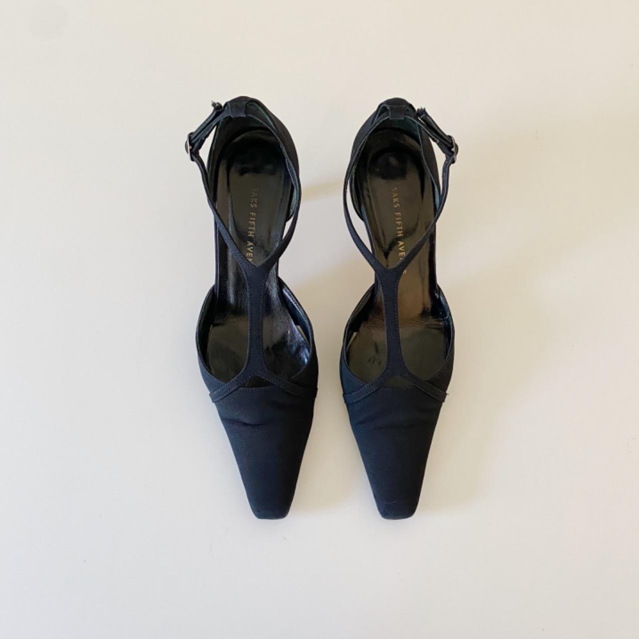 Saks Fifth Avenue Vintage 90s Strappy Pointed Toe Heels Size 6