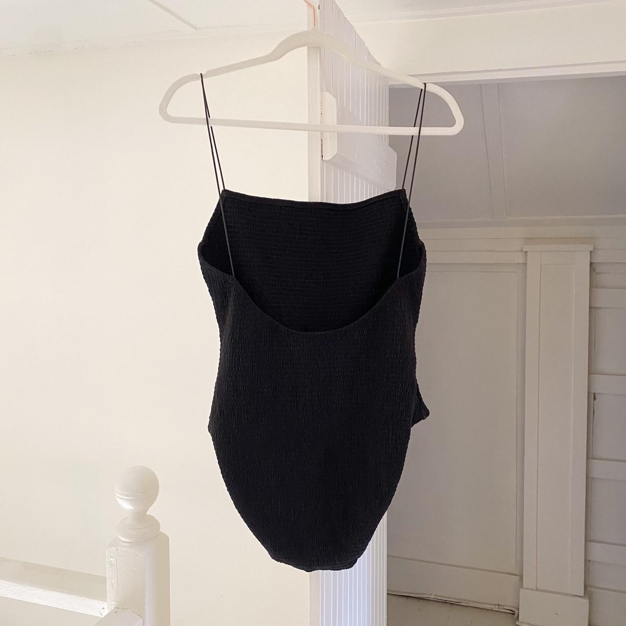 Toteme One Piece Smocked Swimsuit in Black Size XL