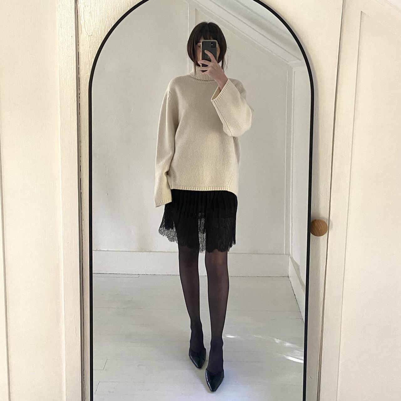 Totéme Wool Cashmere Turtleneck Sweater in Macadamia Size XXS