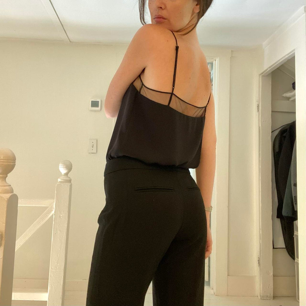 Babaton / Aritzia Sheer Mesh Trim Camisole Top Size XS