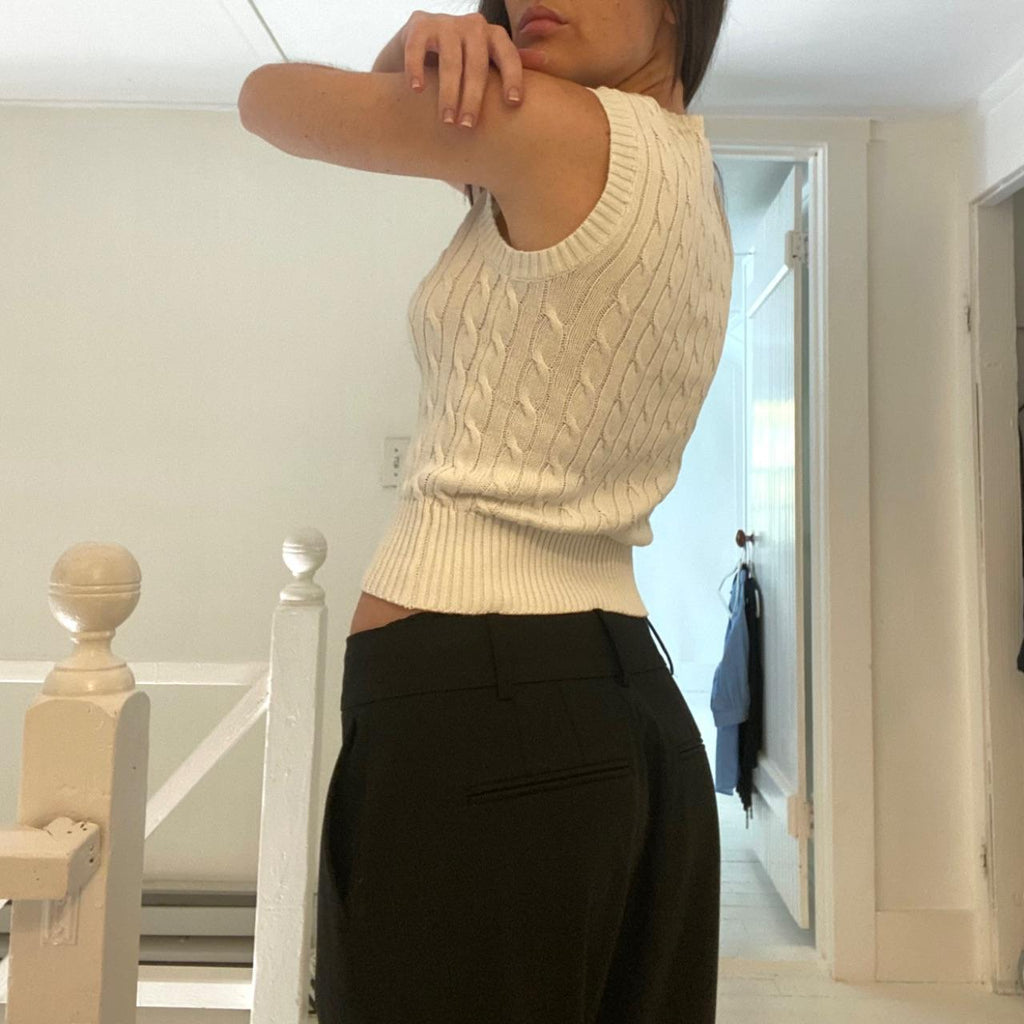 J. Bailey Cable Knit Sweater Vest Size 7