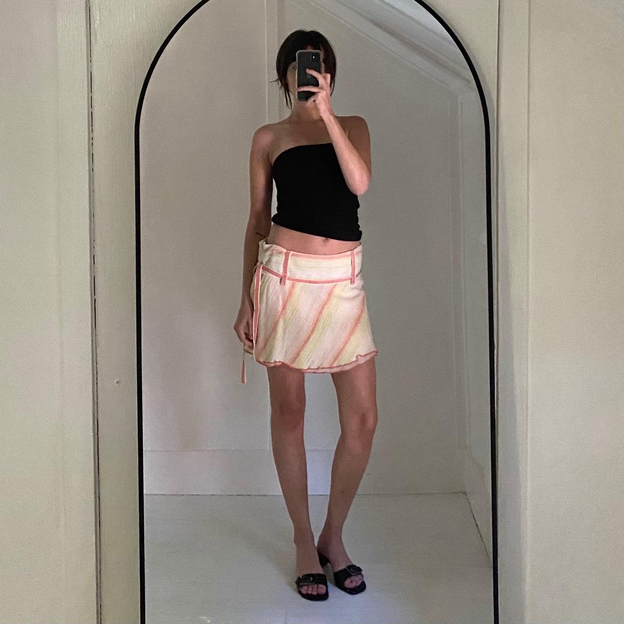 RipCurl Vintage Y2K Sunseeker Mini Skirt in Peach NWT Size 7