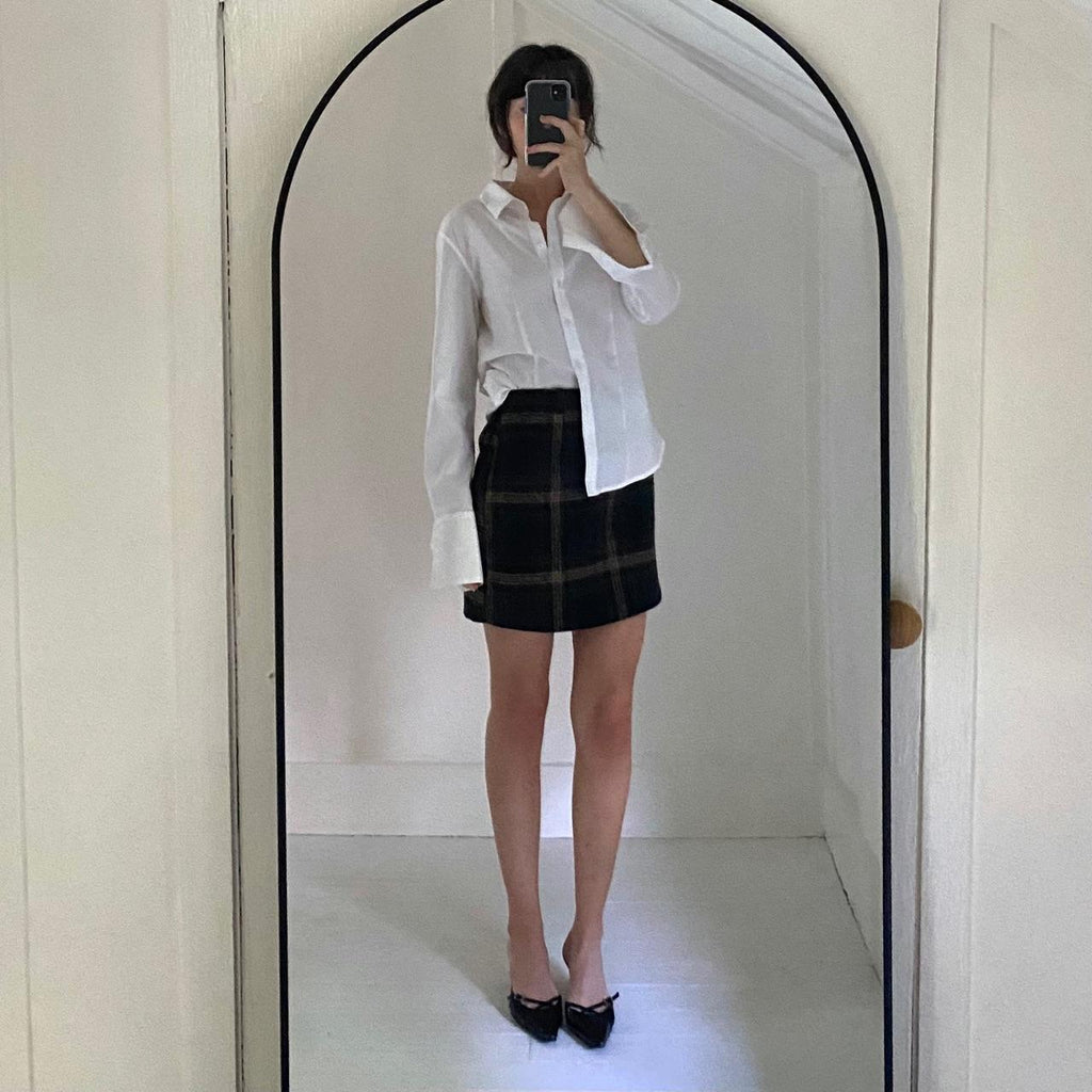 J&B Plaid Knit Mini Skirt Size 1