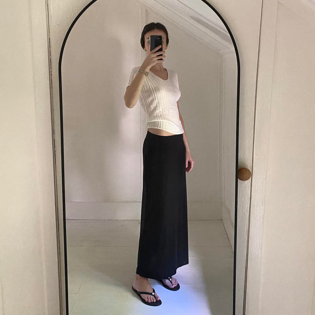 Valerie Separates Vintage Y2K Pointelle Knit Top Size PS