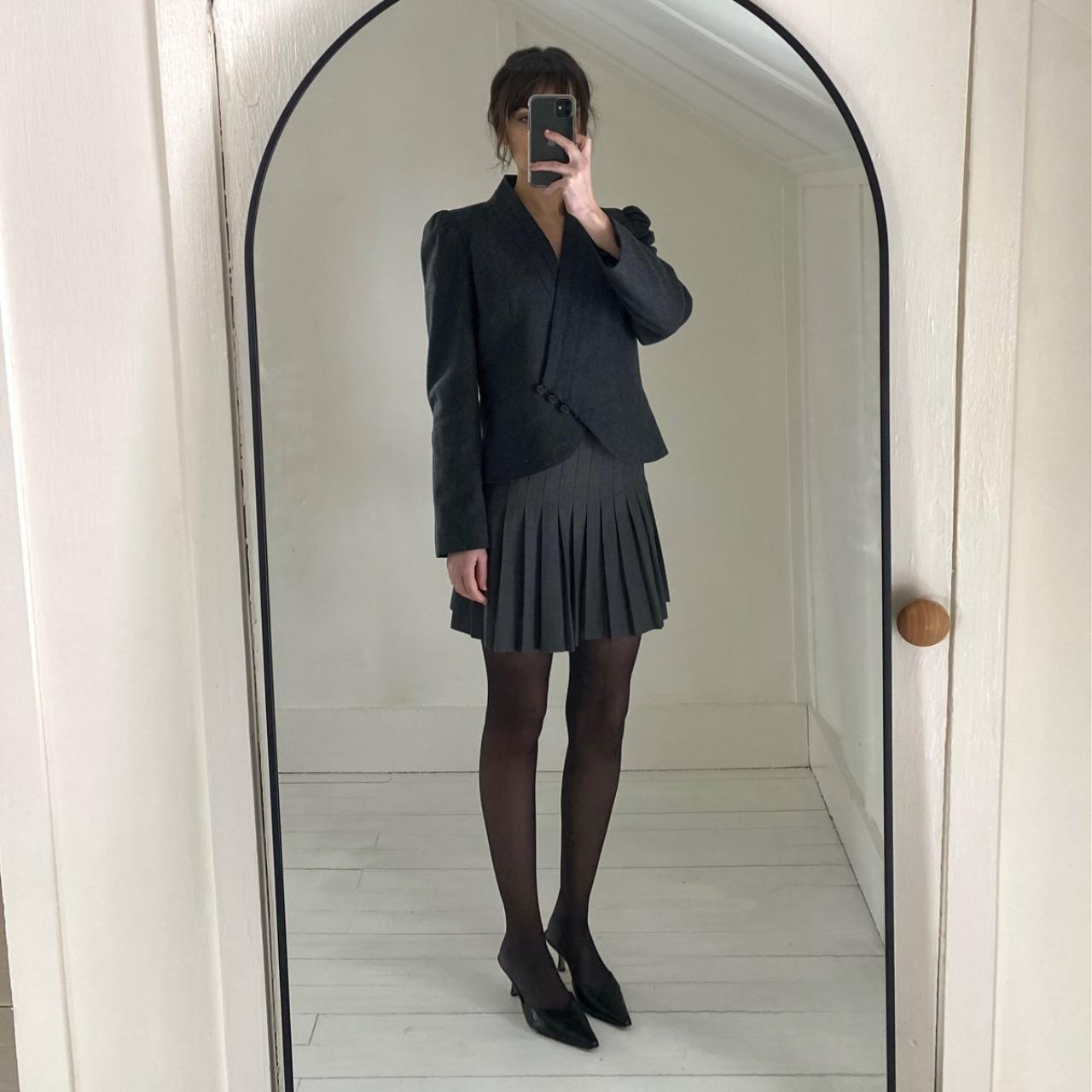 David Benjamin Vintage 80s Wool Asymmetric Cross Front Blazer Size 11/12