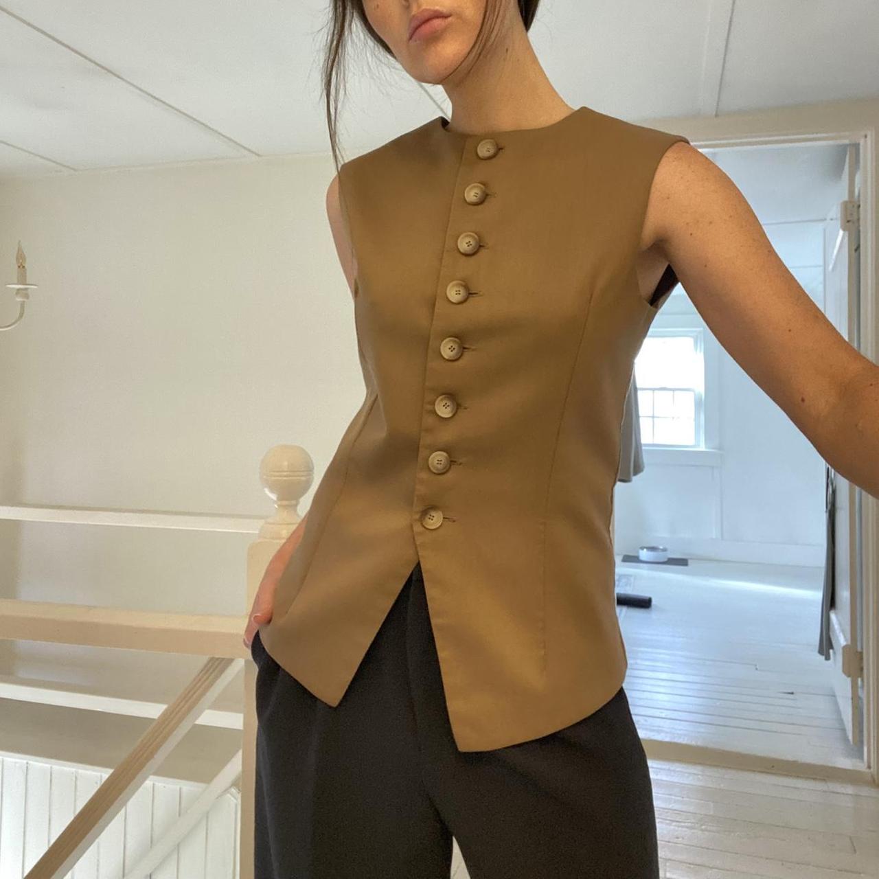 Sloan The Sculpted Vest in Tan Size 1