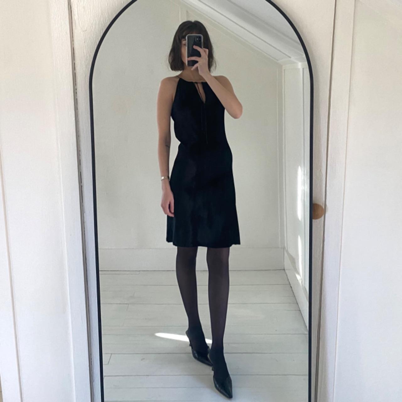 Express World Brand Vintage 90s Velvet Halter Neck Mini Dress Size 5/6