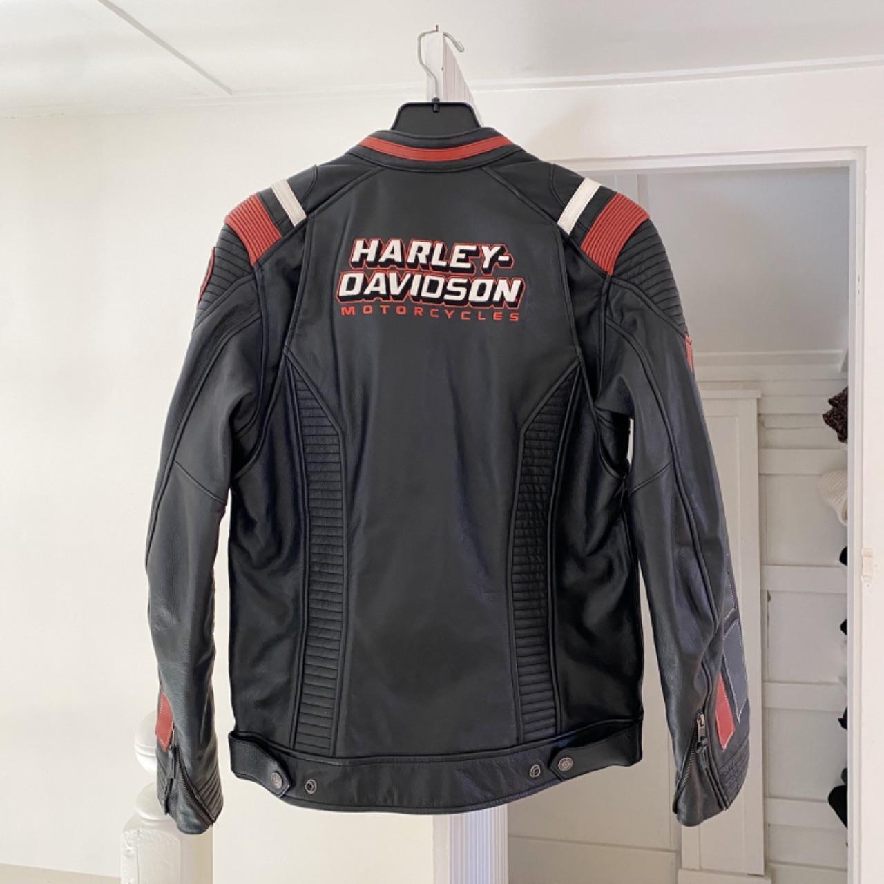 Harley Davidson Boxford Leather Motorcycle Jacket Size M