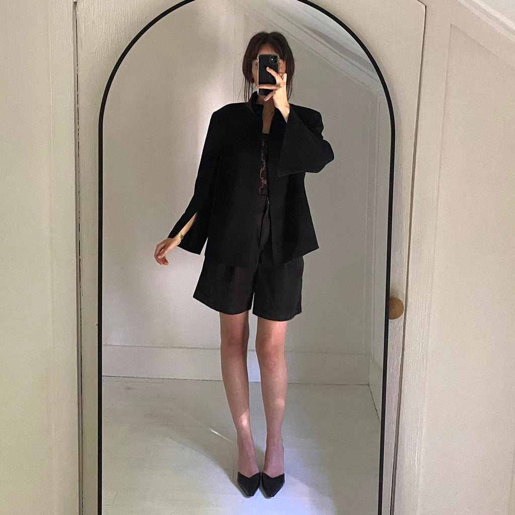 Akris Vintage Y2K Wool Open Front Blazer Size 14