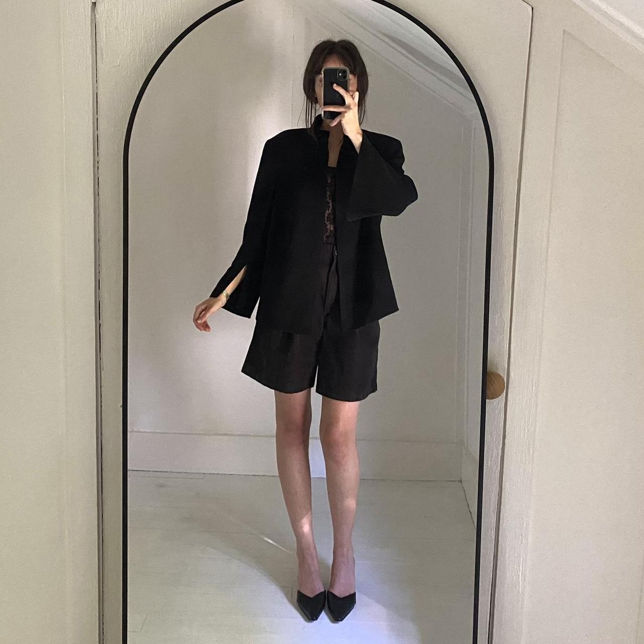 Akris Vintage Y2K Wool Open Front Blazer Size 14