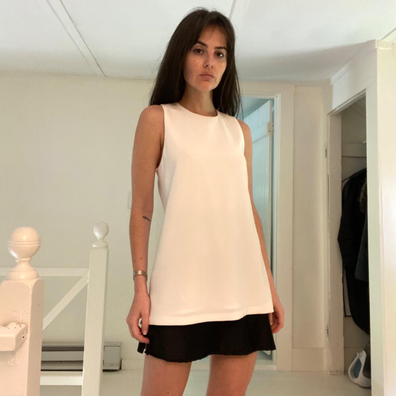 Theory Parieom Admiral Crepe Tunic Tank Top Size P