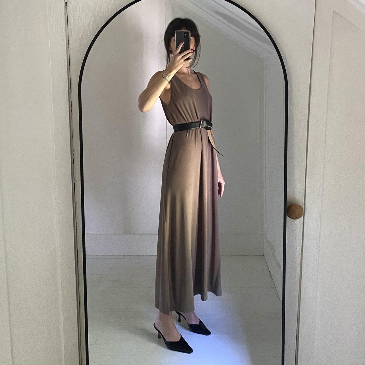 Lafayette 148 Matte Jersey Scoop Neck Maxi Dress Size S